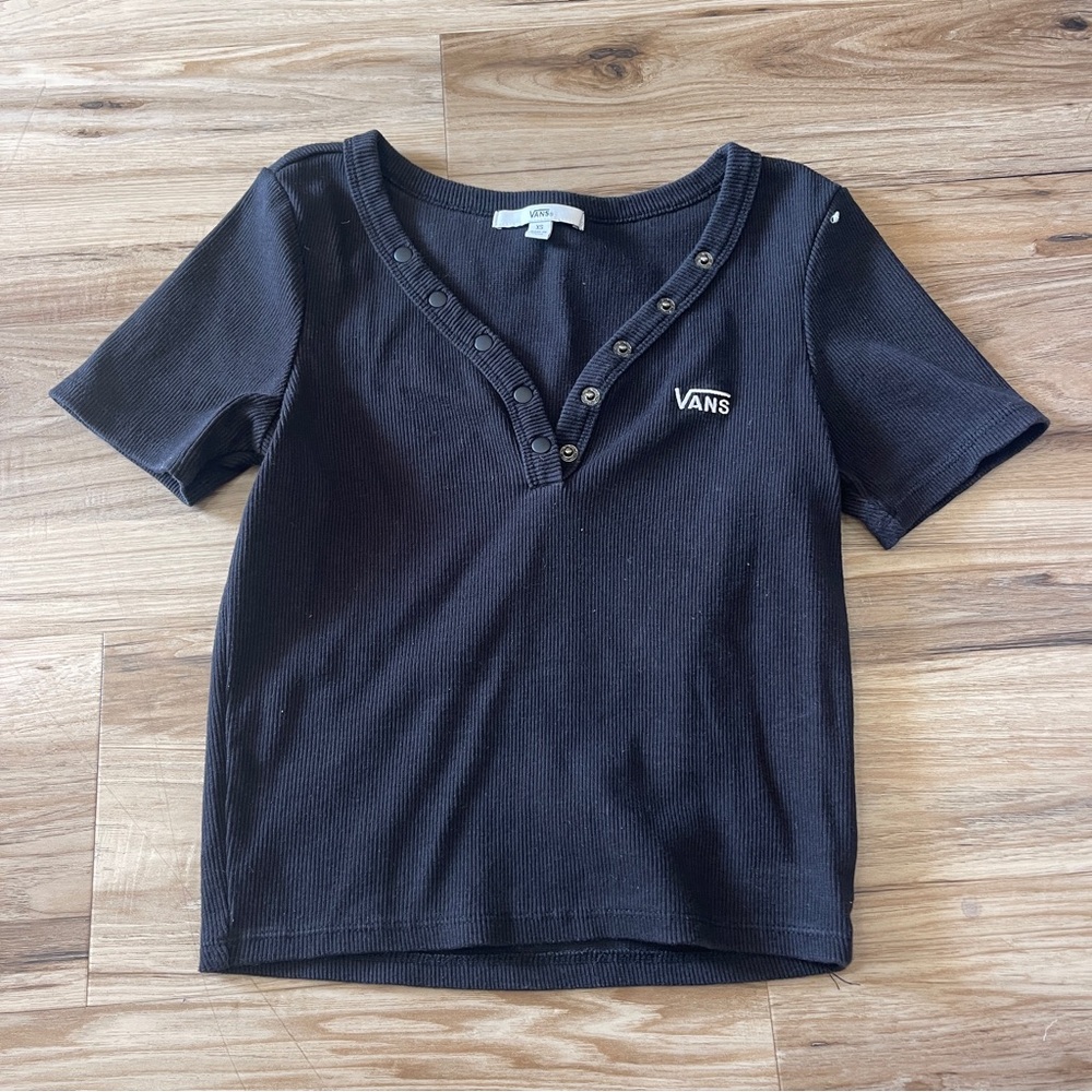Vans Black Crop Top Casual Knit